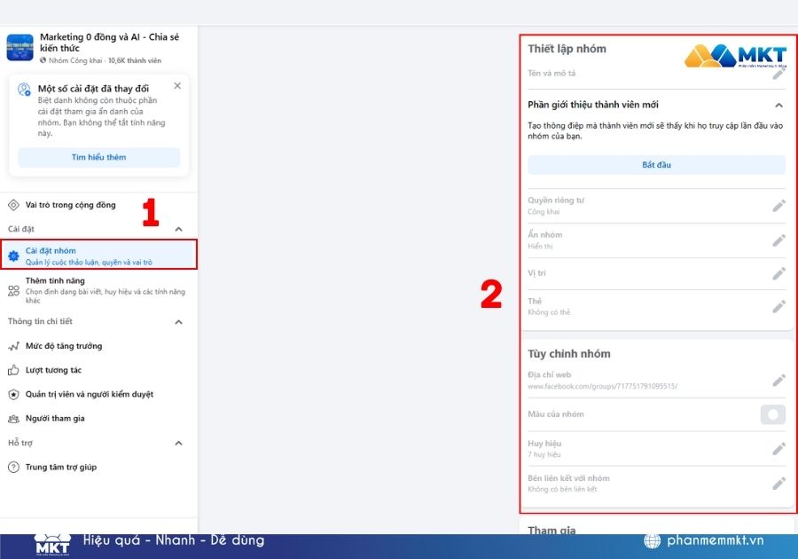 Chào mừng thành viên mới trong group Facebook