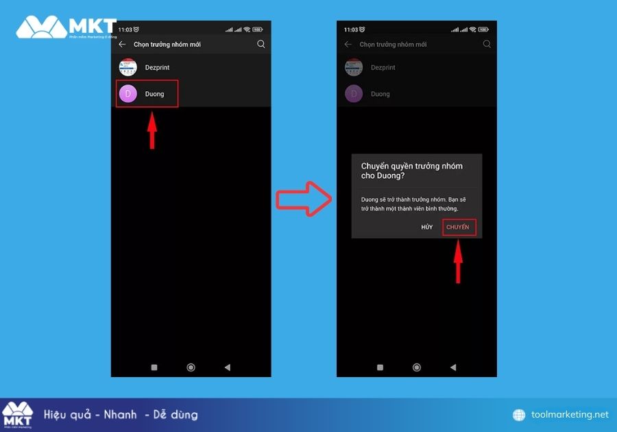 Cách chuyển quyền trưởng nhóm Zalo