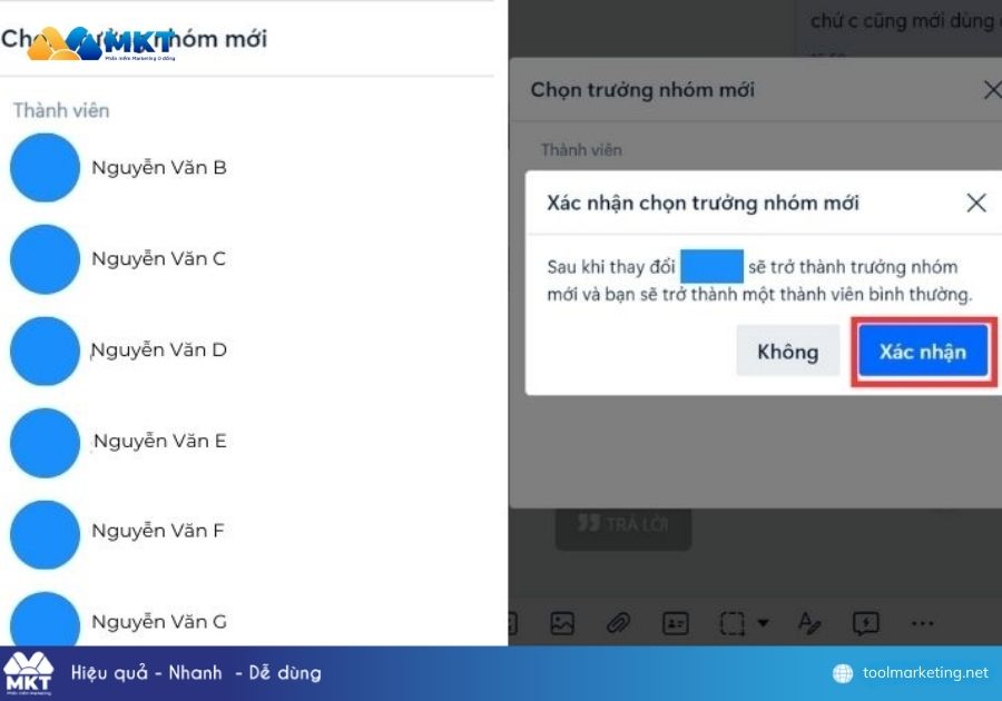 Cách chuyển quyền trưởng nhóm Zalo