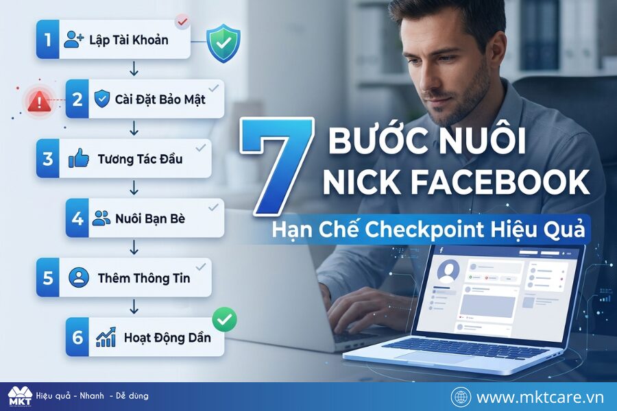 7 Bước Trong Quy Trình Nuôi Nick Facebook Hạn Chế Checkpoint