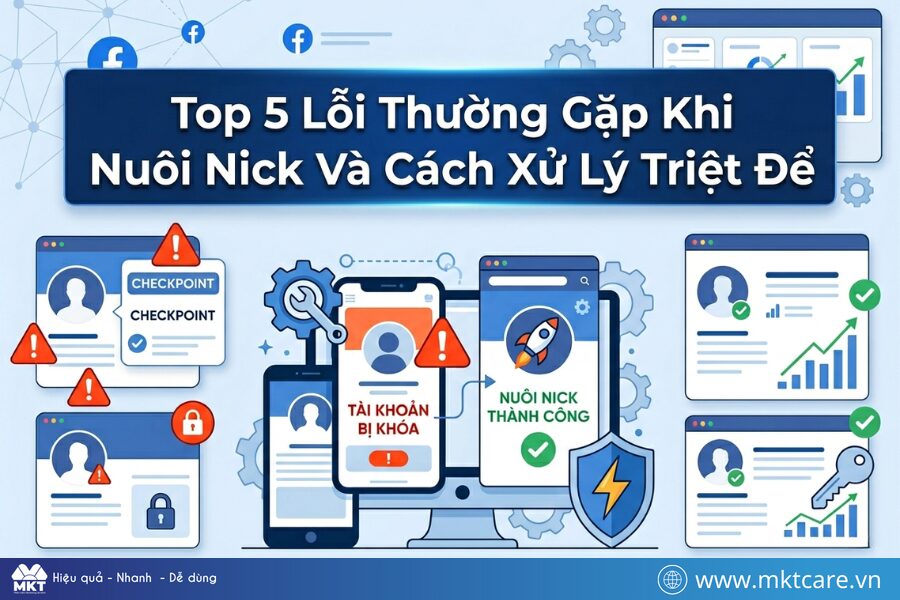 5 lỗi thường gặp khi nuôi nick facebook