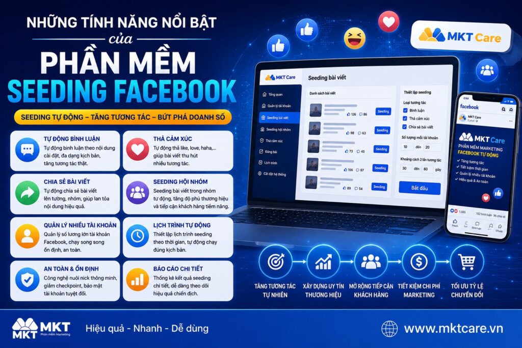 những tính năng nổi bật của phần mềm seeding Facebook