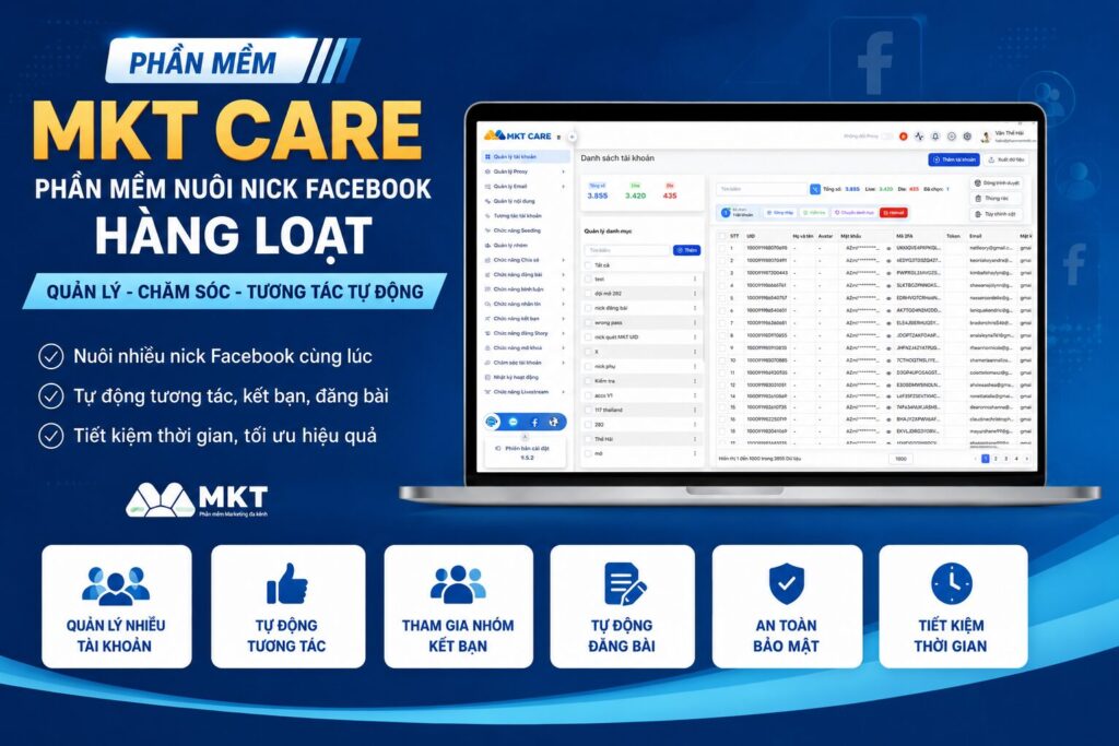Phần mềm nuôi nick Facebook hàng loạt là gì?