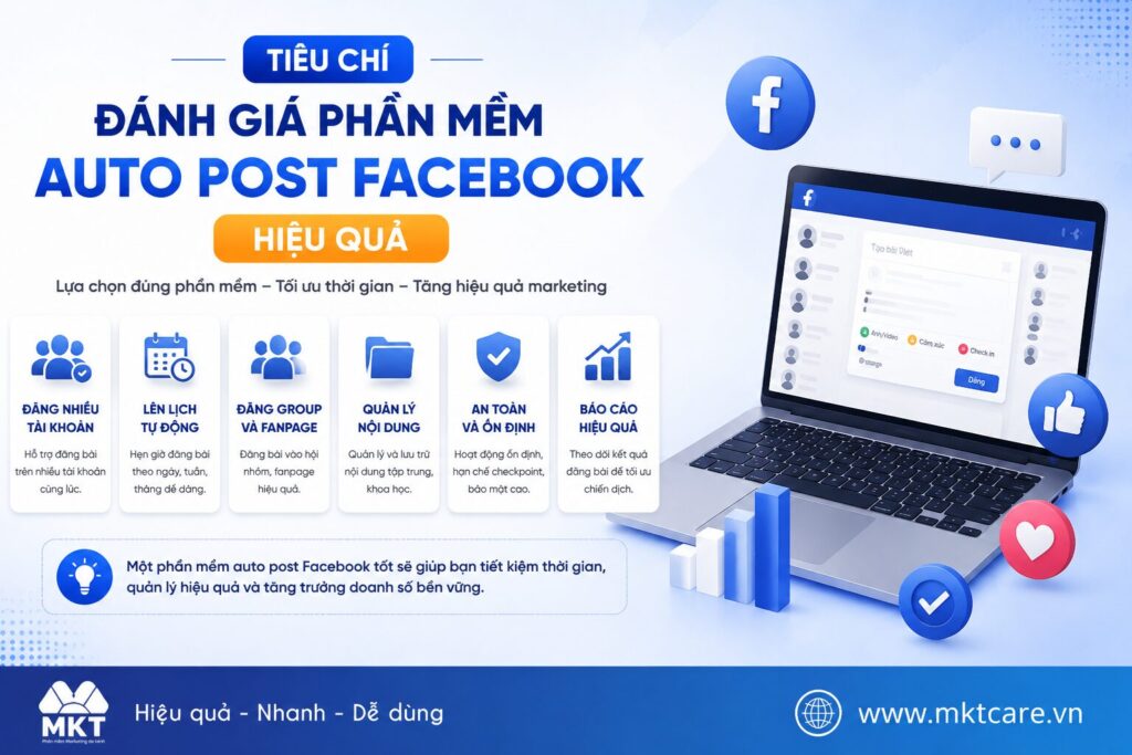 Tiêu chí đánh giá phần mềm auto post Facebook hiệu quả
