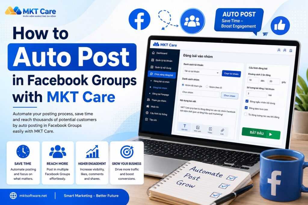 How to Auto Post in Facebook Groups with MKT Care