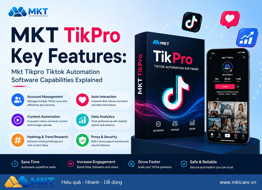 MKT TikPro TikTok automation software - MKT TikPro Key Features: Mkt Tikpro Tiktok Automation Software Capabilities Explained