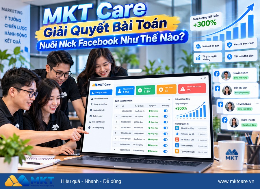 lịch nuôi nick Facebook 7 ngày cho tài khoản mới - MKT Care Giải Quyết Bài Toán Nuôi Nick Facebook Như Thế Nào?