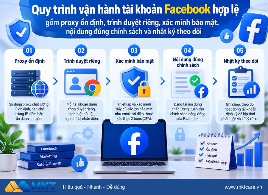 cách chọn proxy nuôi nick Facebook - quy trình quản lý nhiều tài khoản Facebook với proxy ổn định