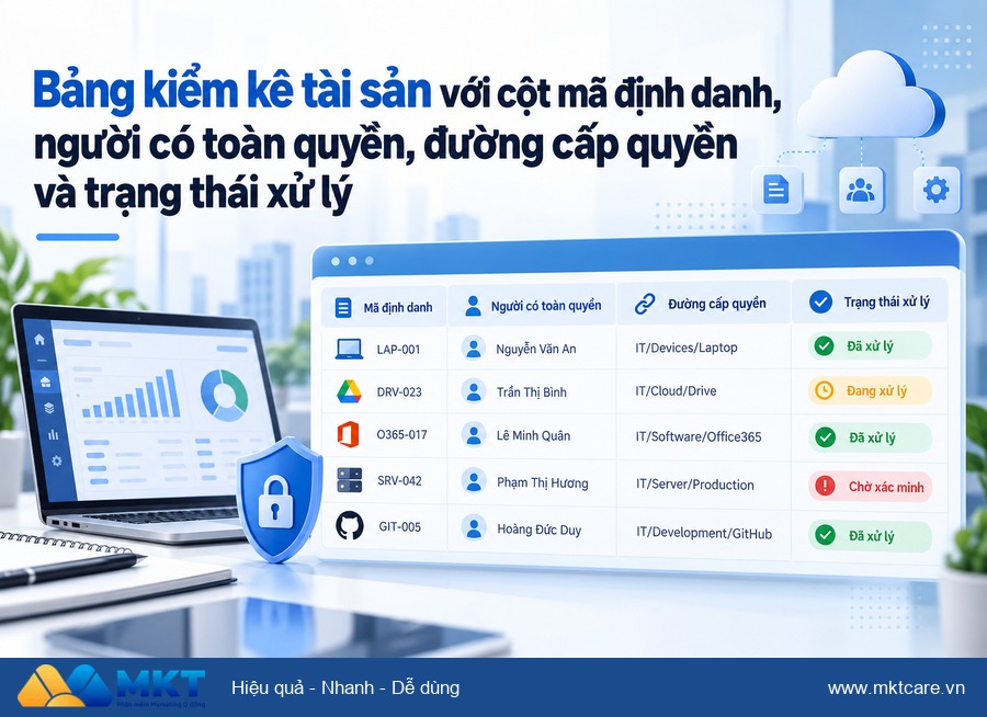checklist bàn giao tài khoản Facebook khi nhân sự nghỉ việc - bảng kiểm kê quyền Facebook trước khi nhân sự nghỉ việc